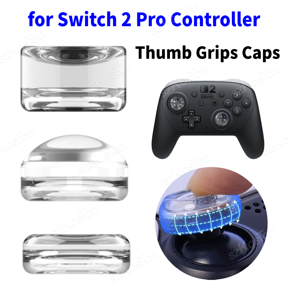 Gaming Accessories Nintendo - Cappucci per impugnature per pollice trasparenti