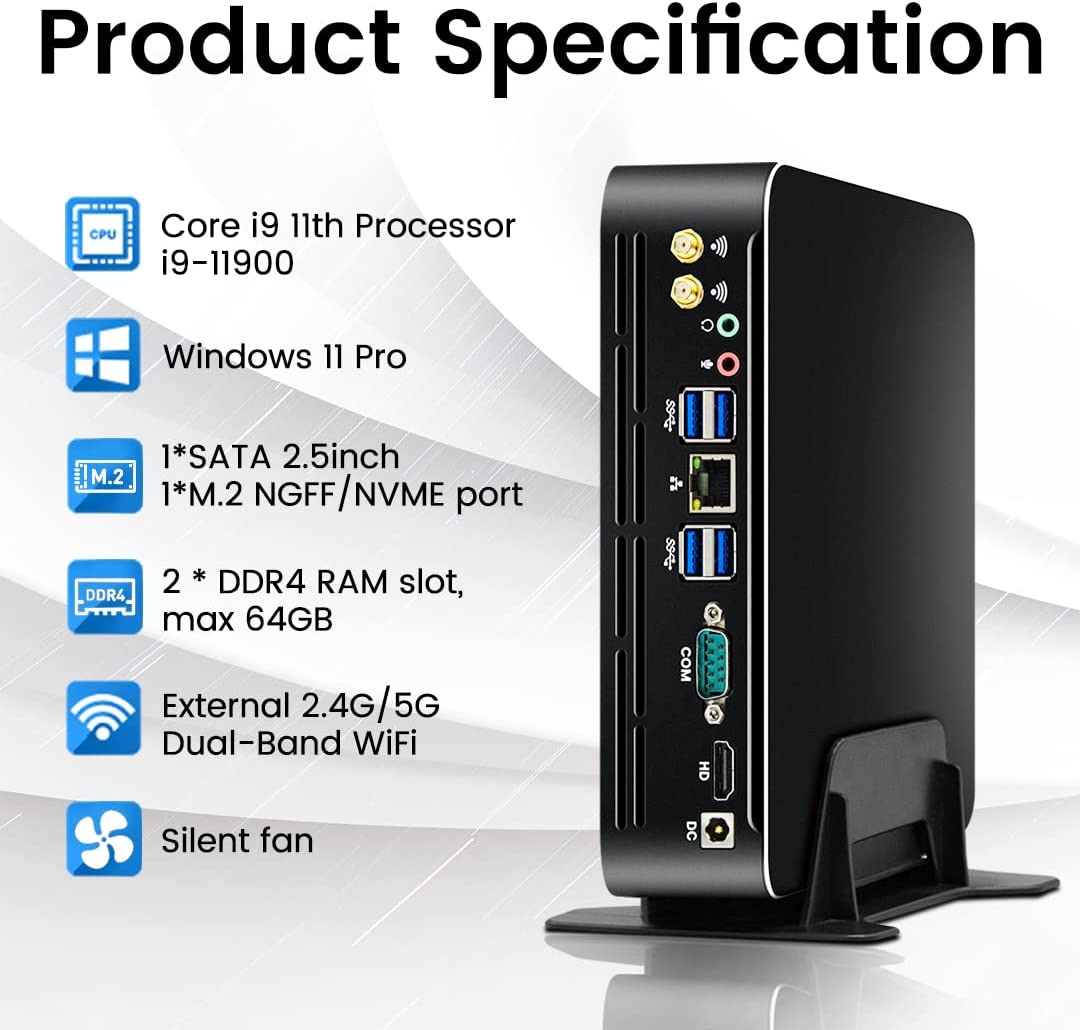 Intel Cpu Core I9 - Partaker Mini PC Intel 11a Generazione