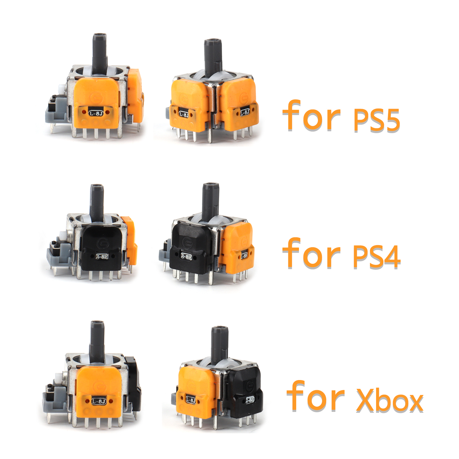 Jjk Gaming Accessories - 2 pezzi di ricambio effetto Hall